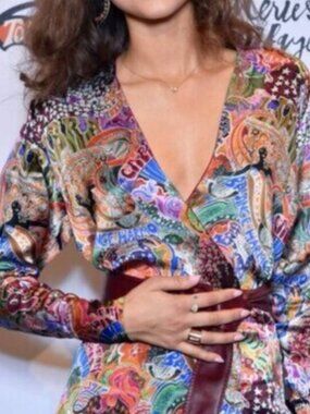 Tommy x Zendaya Colab "Zodiac" Satin Wrap Midi Dress - Rare Find, Size 2